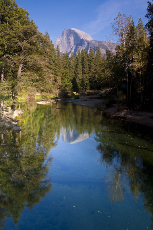 Half Dome Reflected In Merced River